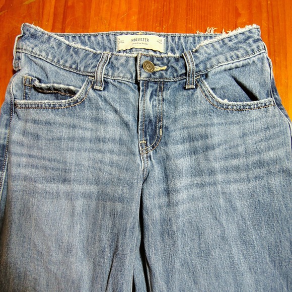 Hollister Low Rise Baggy Jeans Blue Denim W25 Regular Y2K - Picture 3 of 12